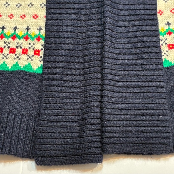 Talbots Fair Isle Cardigan Sweater Women's Medium Shawl Collar Open Front - Picture 4 of 9